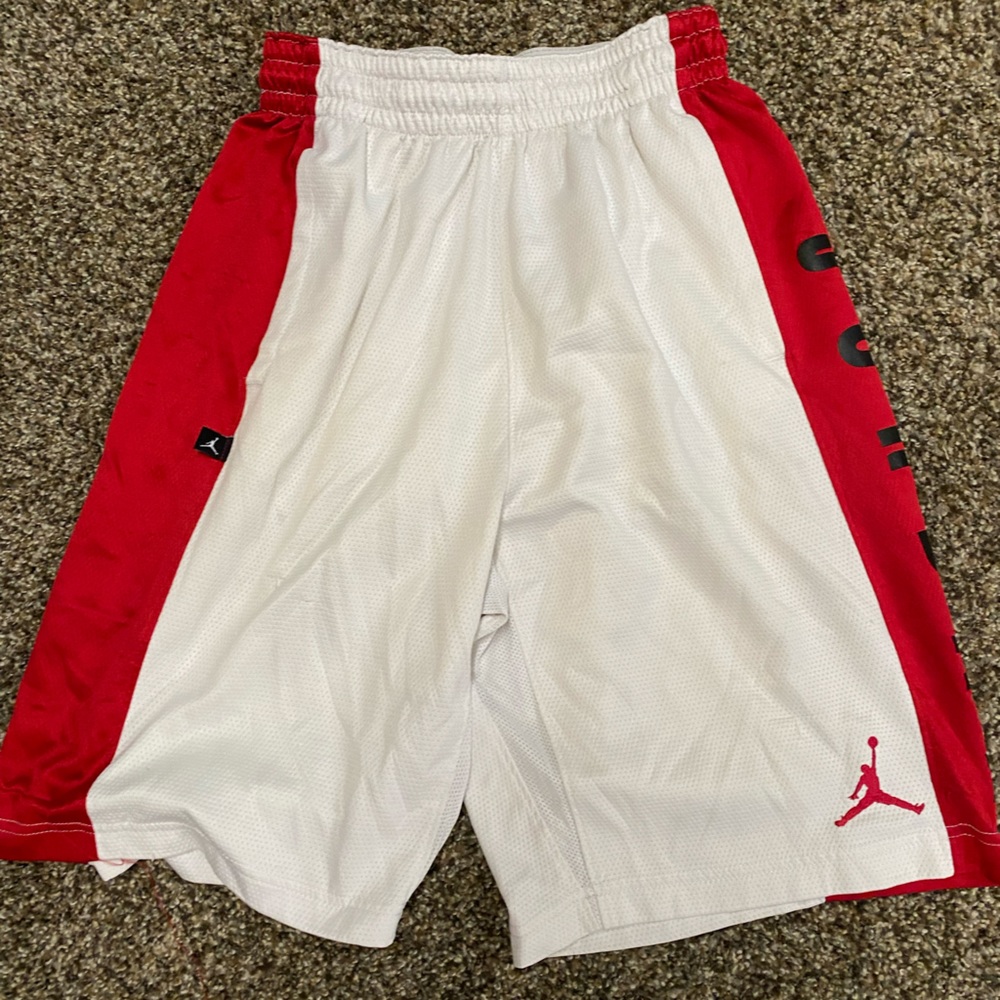 Red and White Basketball Shorts